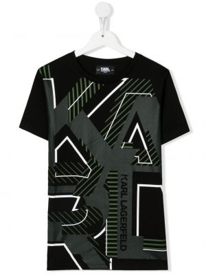 T-shirt for piger Karl Lagerfeld Kids sort