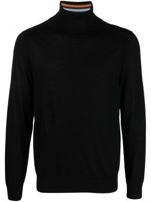 Sweter wełniany z wełny merino Paul Smith czarny
