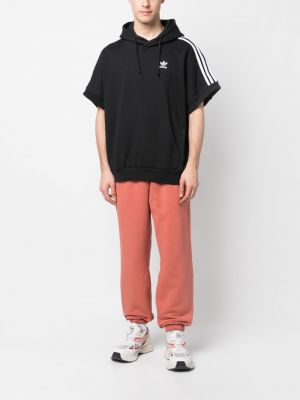 Bavlněné sportovní kalhoty s výšivkou s kulatým výstřihem Adidas