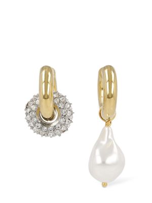 Pendientes con perlas de cristal Timeless Pearly blanco