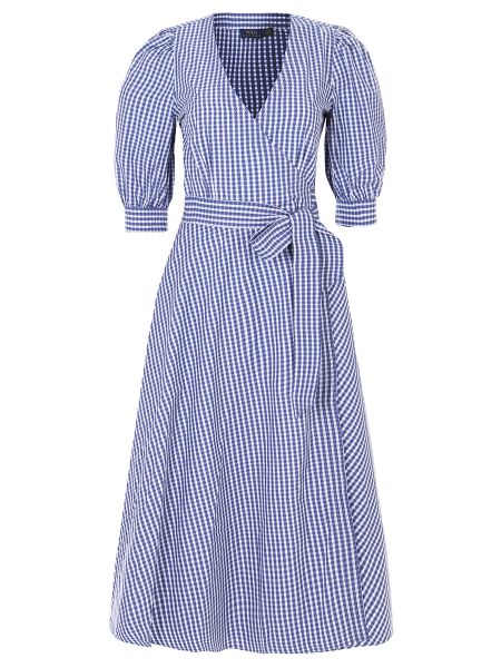 Синее клетчатое платье Polo Ralph Lauren
