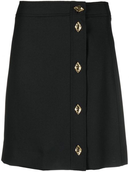 Mini sukně s knoflíky Ganni černé