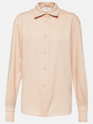 Camisa de lana de tela jersey Max Mara rosa