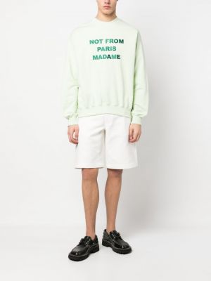 Sweatshirt mit rundhalsausschnitt mit print Drôle De Monsieur grün
