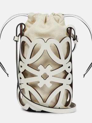Δερμάτινη τσάντα ώμου Loewe λευκό