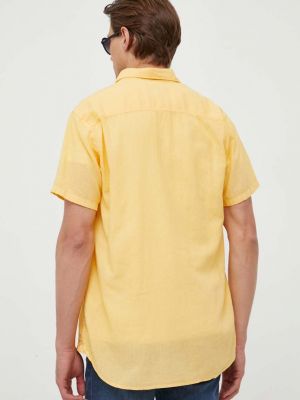 Cămășă de blugi de in Pepe Jeans galben