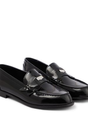 Pantofi loafer din piele de lac Christian Louboutin negru