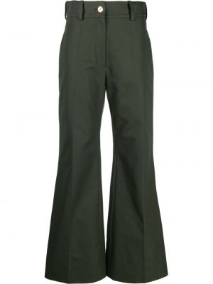 Pantaloni ricamati Patou verde