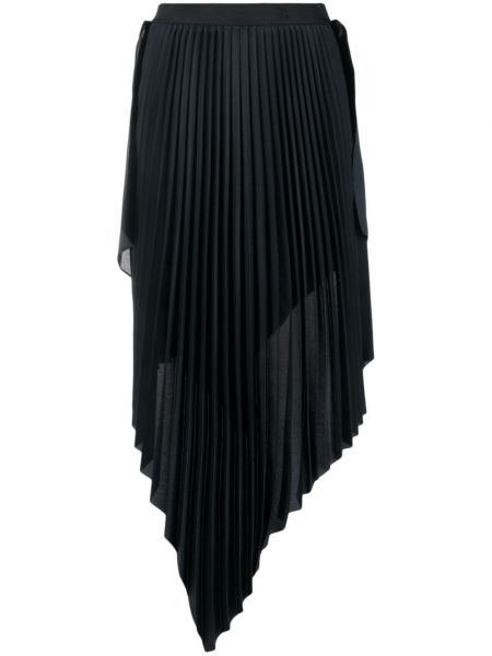 Plisuotas asimetriškas sijonas Givenchy juoda