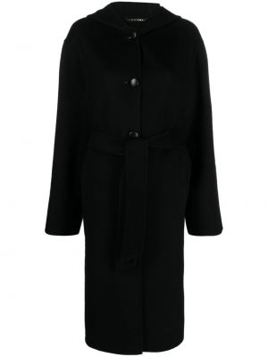 Παλτό με κουκούλα Marni μαύρο