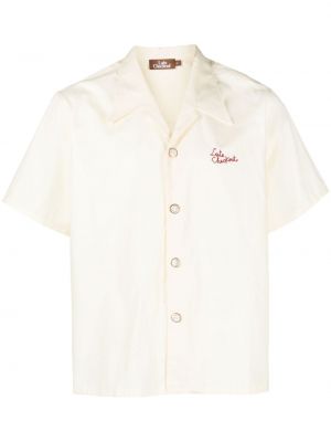 Риза бродирана Late Checkout бяло