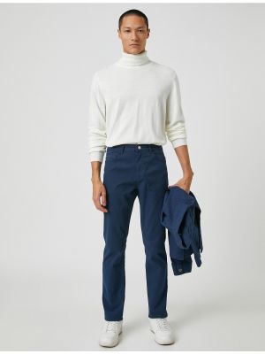 Kalhoty s knoflíky Koton modré