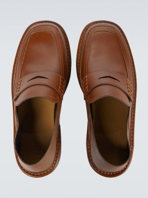 Pantofi loafer din piele slip-on Loewe maro