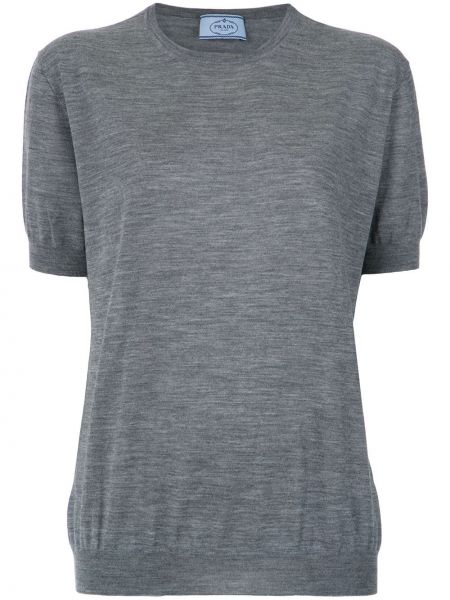 Camiseta de punto Prada gris