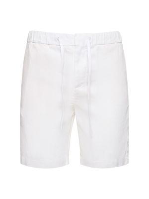 Pantalones cortos de lino de algodón Frescobol Carioca blanco