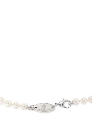 Náhrdelník s perlami Vivienne Westwood stříbrný