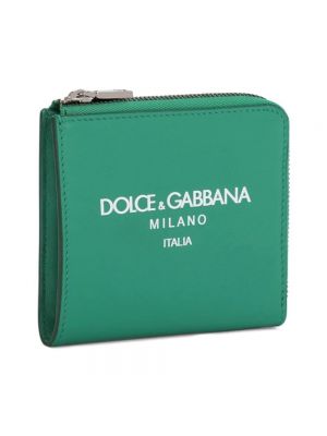 Cartera de cuero Dolce & Gabbana verde