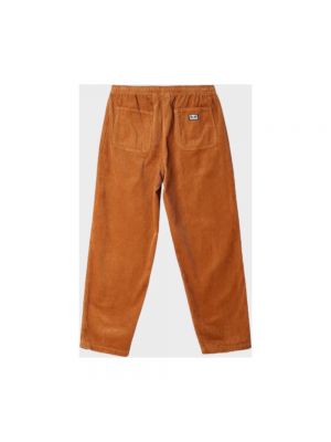 Pantalones rectos de pana Obey naranja