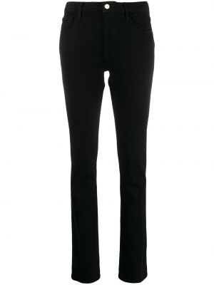 Straight leg jeans a vita alta Frame nero