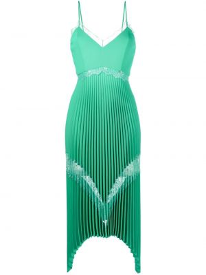 Čipkované plisované midi šaty Nissa zelená