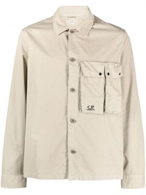 Košeľa s výšivkou s vreckami C.p. Company zelená