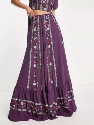 Длинная юбка в цветочек с принтом Maya