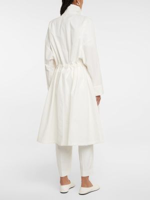 Płaszcz bawełniany Toteme biały