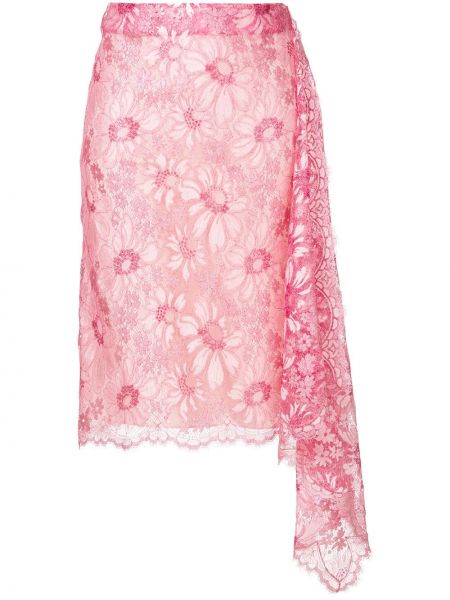 Asymetrická sukně Calvin Klein 205w39nyc - růžová