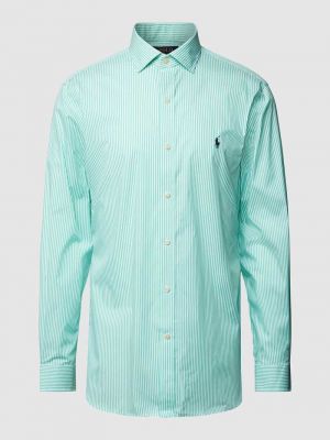 Koszula slim fit w paski Polo Ralph Lauren zielona