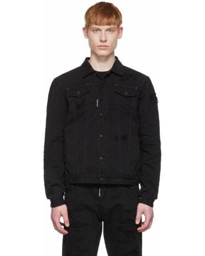 Джинсовая куртка Dsquared2, черная