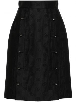 Φούστα ζακάρ Dolce & Gabbana μαύρο