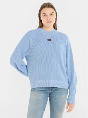 Sweter Tommy Jeans błękitny