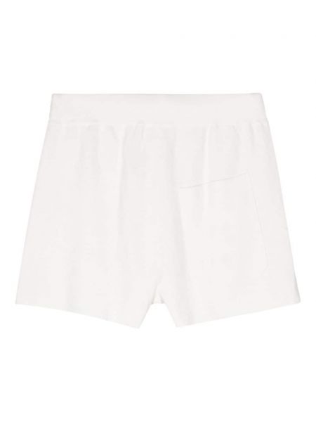 Shorts de sport en cachemire en tricot Extreme Cashmere blanc