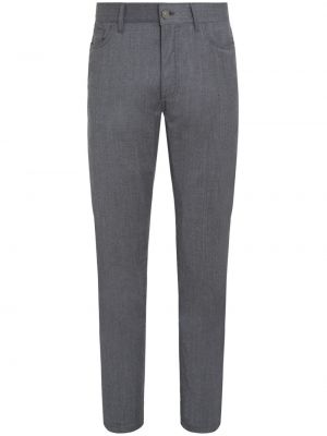 Pantaloni dritti di lana Zegna grigio