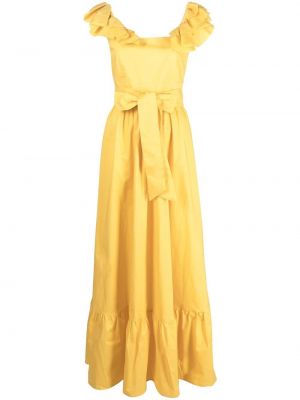 Памучна рокля Philipp Plein жълто