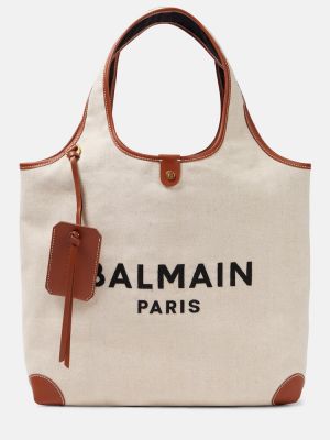 Δερμάτινη τσάντα shopper Balmain
