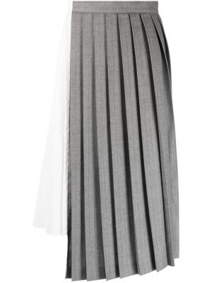 Plisovaná asymetrická midi sukňa Sacai