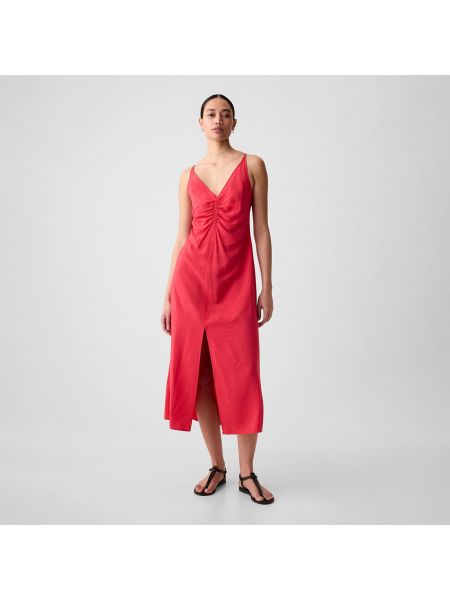 Midi šaty Gap červené