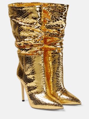 Botas de cuero Paris Texas dorado