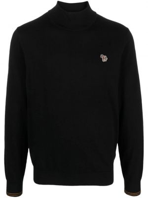 Pletený svetr se zebřím vzorem Paul Smith černý