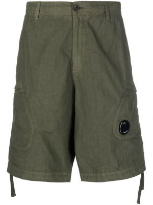 Bombažne bermuda kratke hlače C.p. Company zelena