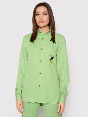 Oversize риза Femi Stories зелено