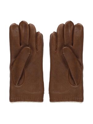 Rękawiczki z kaszmiru Orciani brązowe
