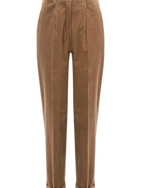 Вельветовые брюки Kiton коричневые