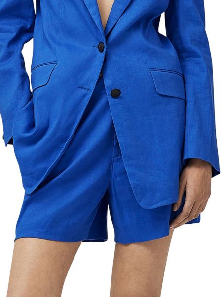 Льняные шорты Rag & Bone синие