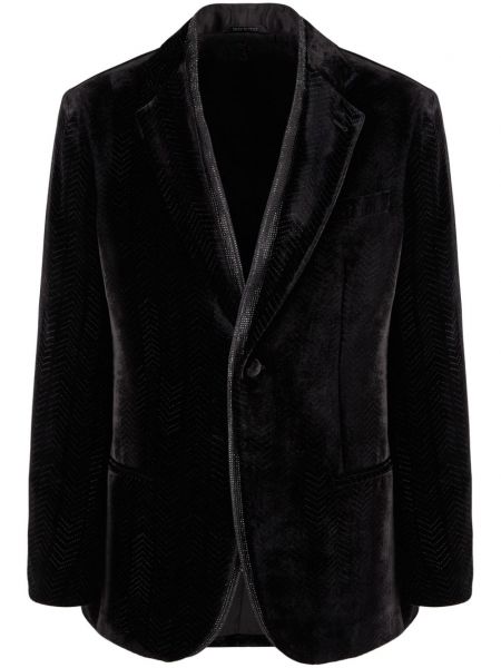 Velour blazer Giorgio Armani sort