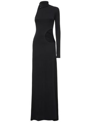 Sukienka długa z dżerseju Alessandro Vigilante czarna