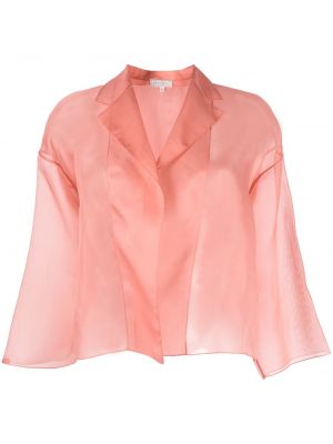 Prozorna svilena jakna Antonelli roza