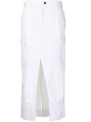Bavlněné dlouhá sukně s páskem Nº21 - bílá