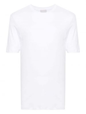 Kokvilnas t-krekls ar apaļu kakla izgriezumu Hanro balts
